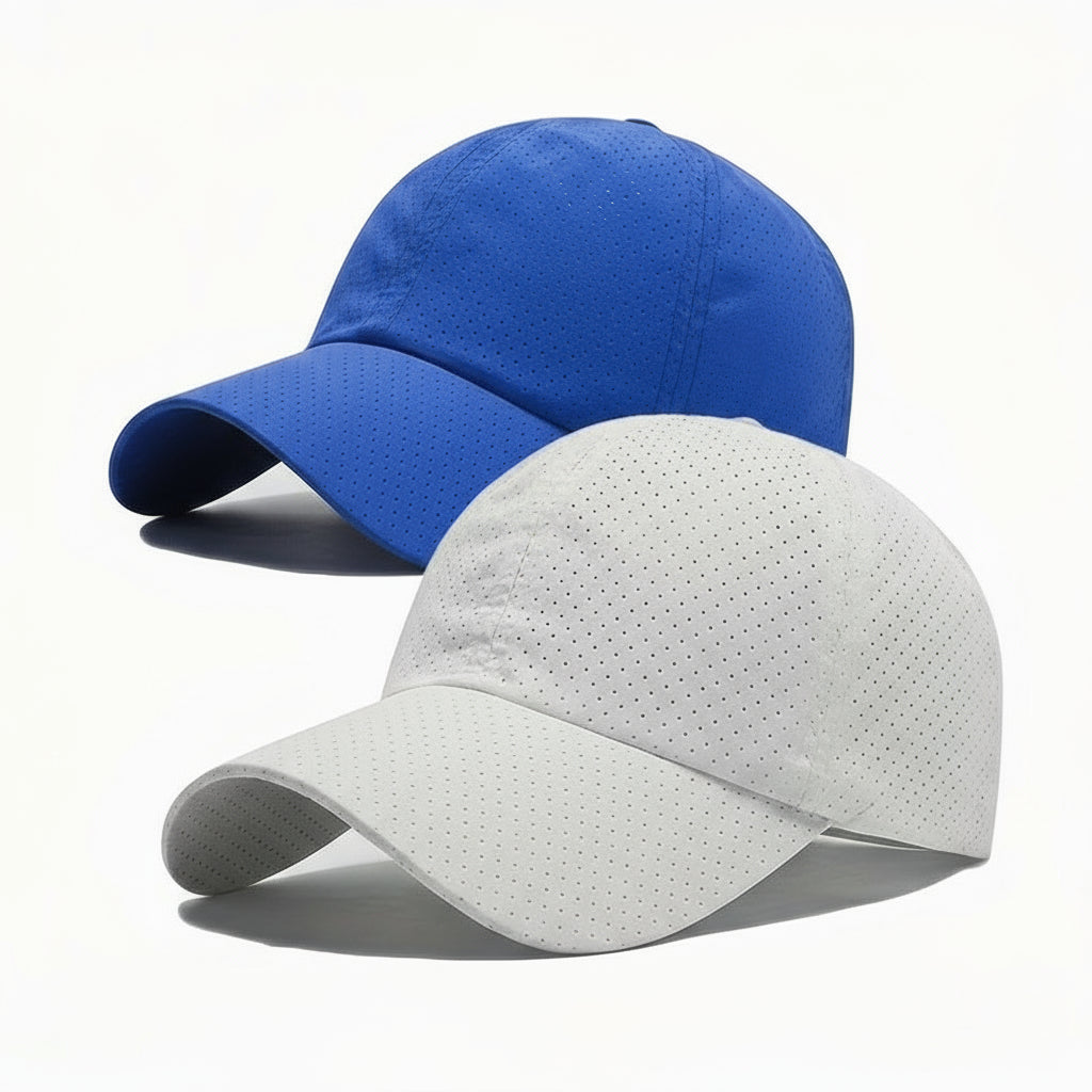 Quick-Dry Unisex Baseball Caps – Two Pack Polyester Sports Hats with Snow Mountain Logo for Cycling & Outdoor Adventures