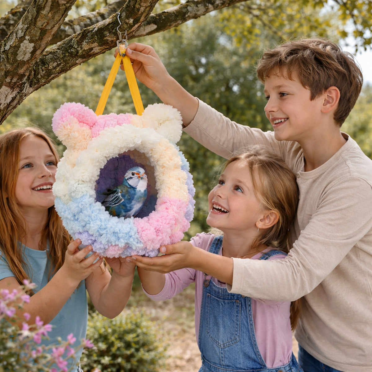 Plush Hanging Bird Nest Hammock – Warm Winter Hideaway House for Parrot Hummingbird Cage Comfort Decoration Accessories.