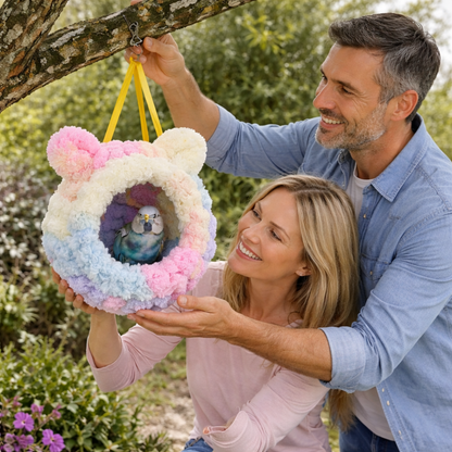 Plush Hanging Bird Nest Hammock – Warm Winter Hideaway House for Parrot Hummingbird Cage Comfort Decoration Accessories.