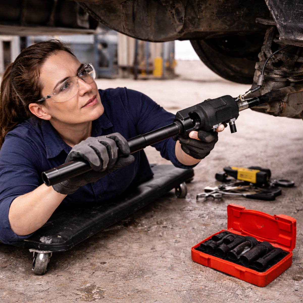Inner Tie Rod Removal Tool Kit – 3/8 Inch Automotive Chassis Repair Installer and Disassembly Mechanic Car Tool Set