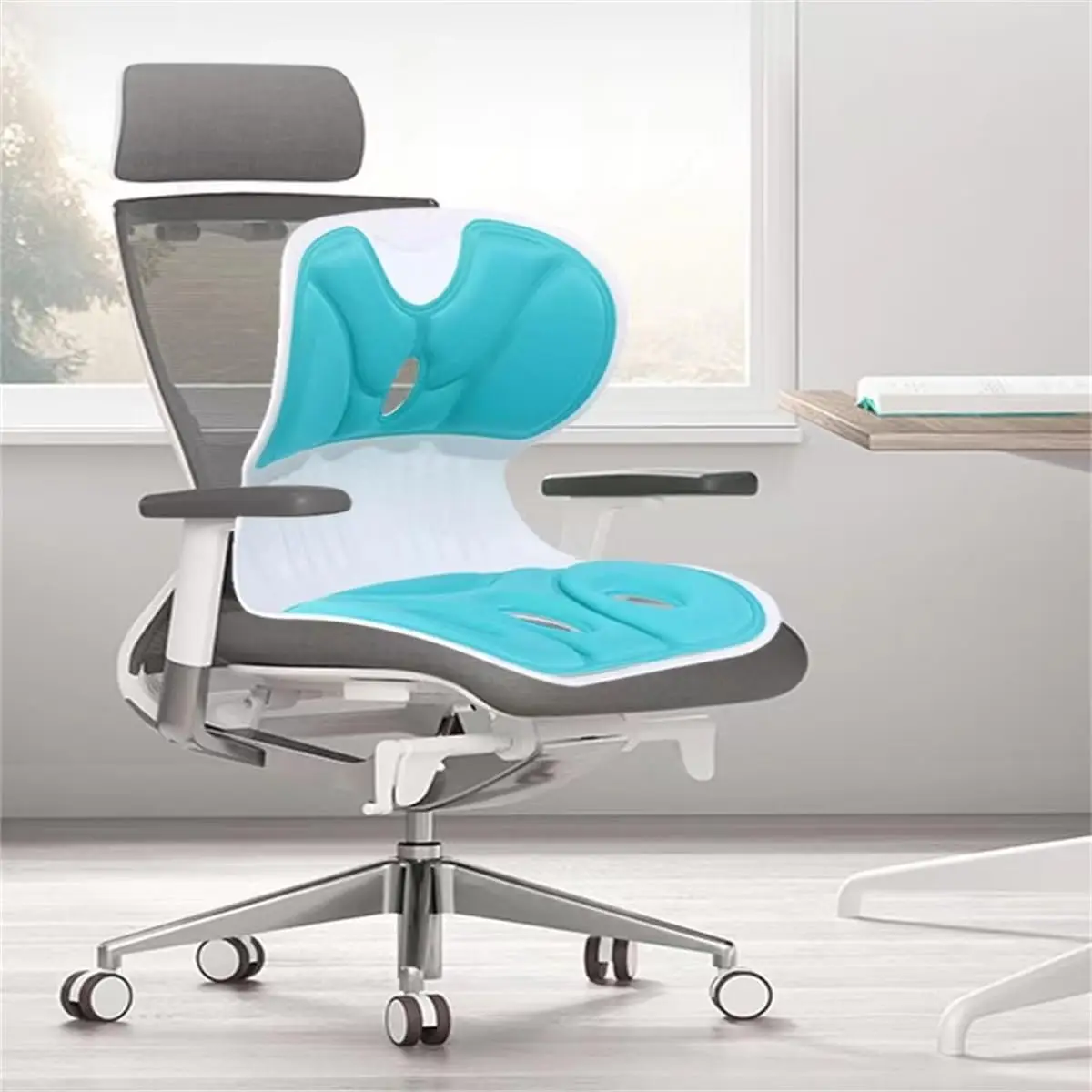 Ergonomic Lumbar Support Cushion – Posture Correcting Backrest Pillow for Adults' Office Chairs & Home Seating