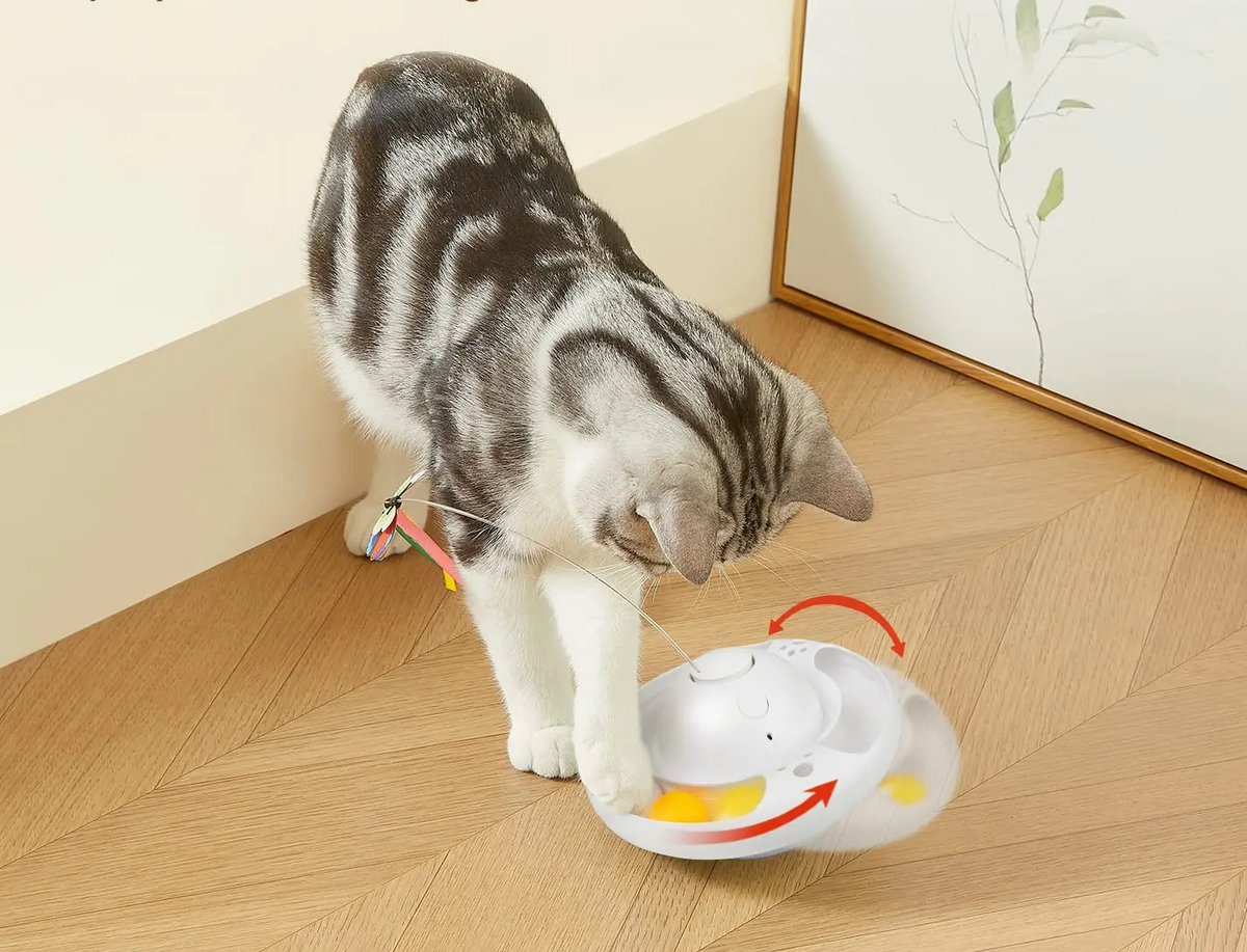 Butterfly Cat Toy – 3-Speed Automatic Interactive Toy with Ball and Motion for Happy Kittens