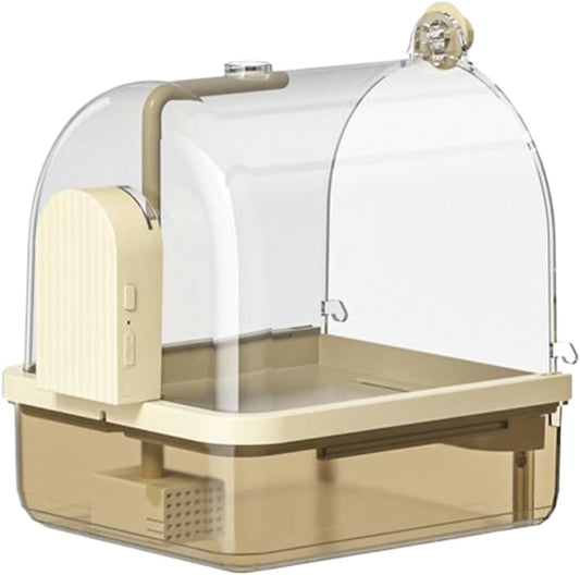 Large Automatic Bird Bath with Pump Filter – Hanging Parrot Robin Pigeon Canary Cage Water Fountain Bathing Accessory.