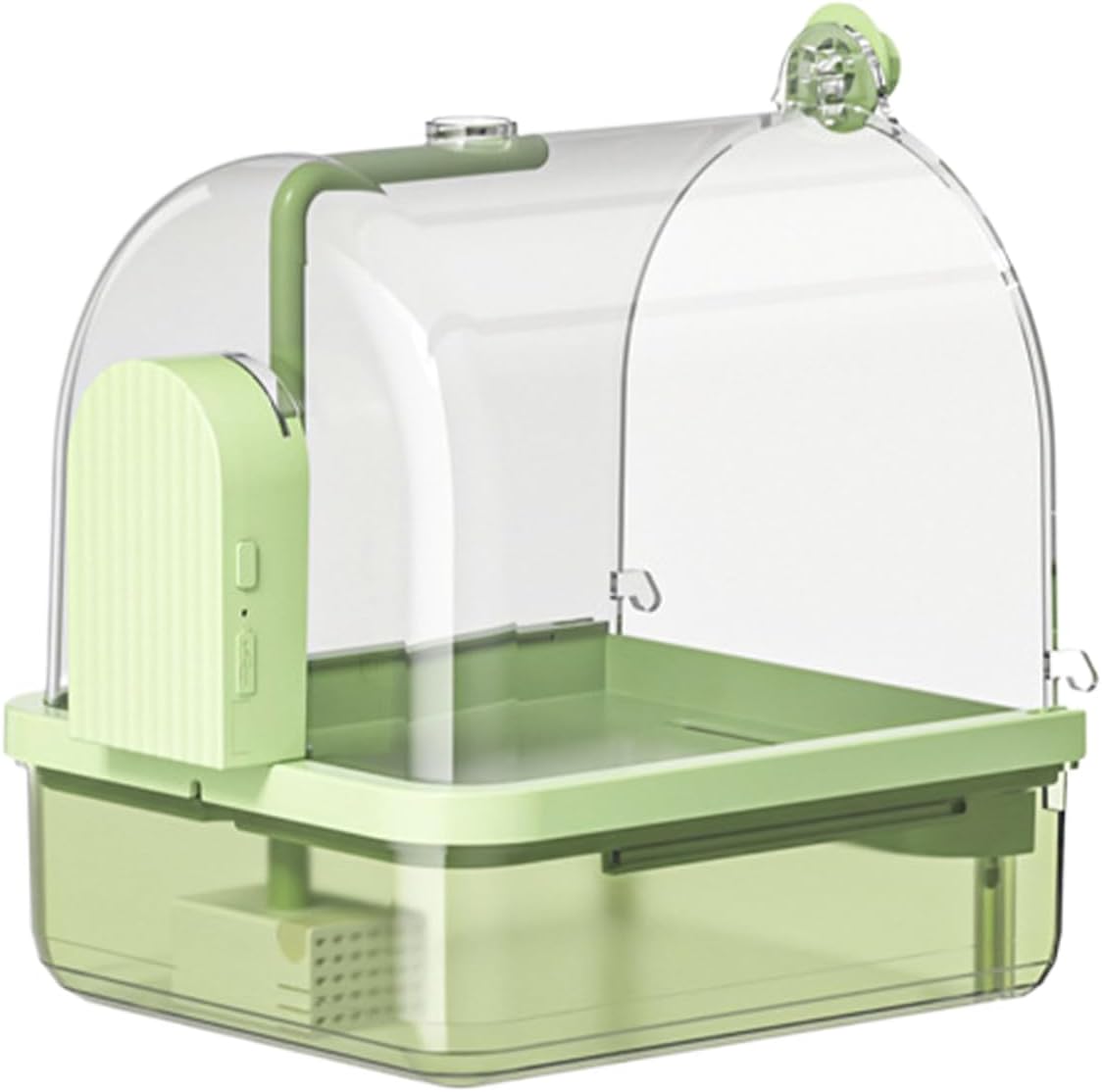 Large Automatic Bird Bath with Pump Filter – Hanging Parrot Robin Pigeon Canary Cage Water Fountain Bathing Accessory.