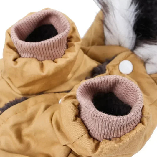Winter Dog Coat Jacket - Warm Thick Pet Clothing for Small and Medium Dogs, Cozy Hoodie Outfit for Cold Weather Protection