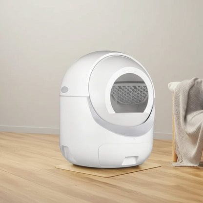 Automatic Cat Litter Box - Smart App Controlled Self Cleaning Litter Tray with Odor Removal and Safety Protection for Multiple Cats