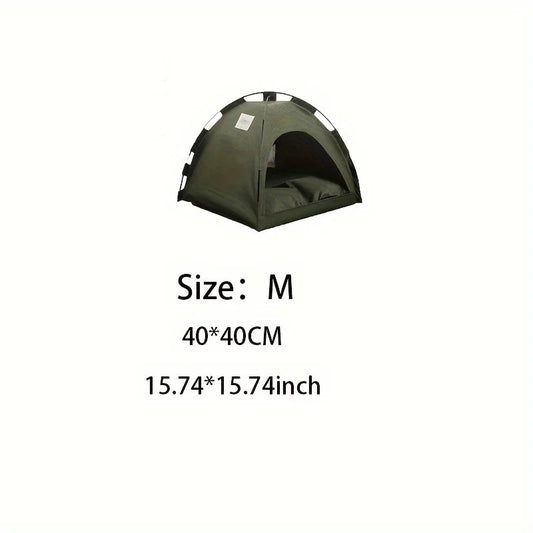 Foldable Pet Tent Bed for Cats & Dogs – Soft Four‑Season Solid Color Design for Cozy Indoor & Outdoor Nap Time
