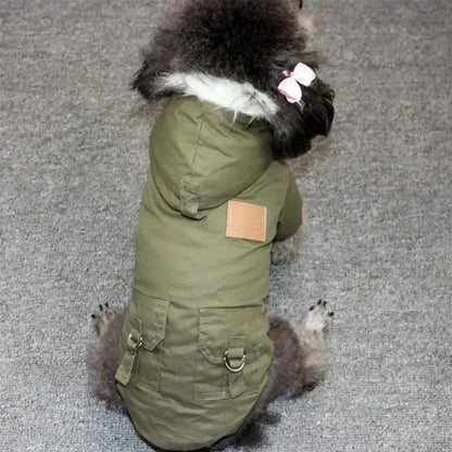 Winter Dog Coat Jacket - Warm Thick Pet Clothing for Small and Medium Dogs, Cozy Hoodie Outfit for Cold Weather Protection