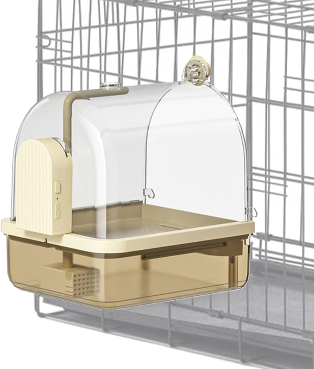 Large Automatic Bird Bath with Pump Filter – Hanging Parrot Robin Pigeon Canary Cage Water Fountain Bathing Accessory.