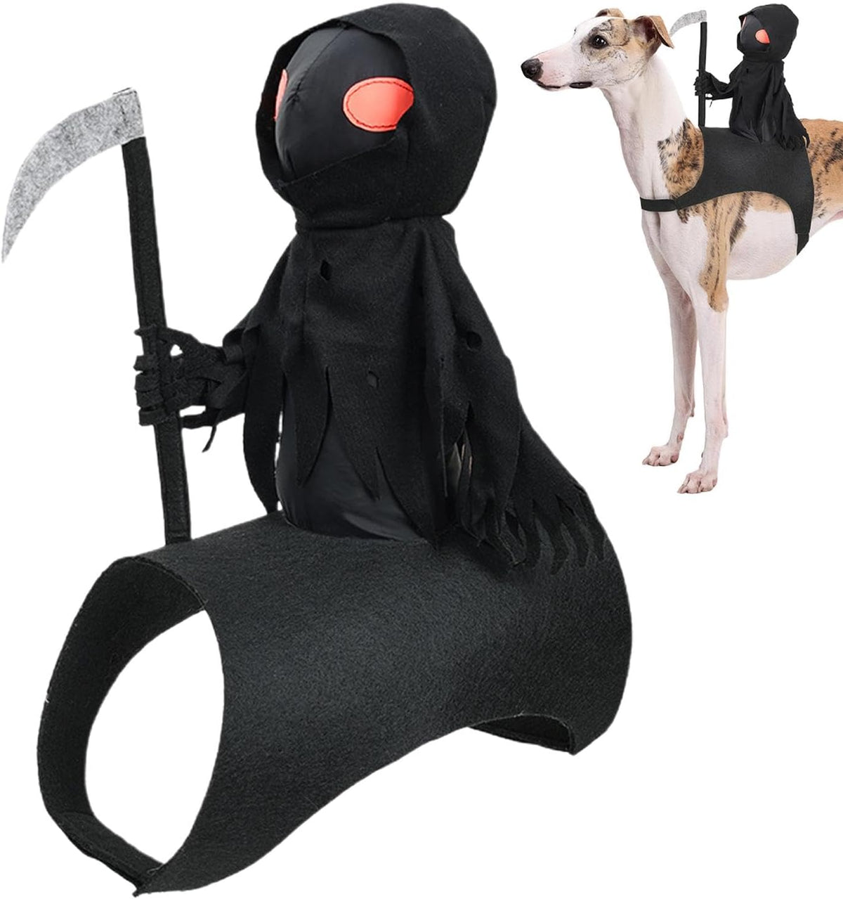 Halloween Dog Skeleton Costume – Funny Festival Pet Outfit for Medium and Large Dogs, Party Cosplay Clothing, and Holiday Dress-Up