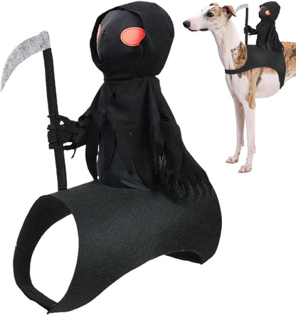 Halloween Dog Skeleton Costume – Funny Festival Pet Outfit for Medium and Large Dogs, Party Cosplay Clothing, and Holiday Dress-Up