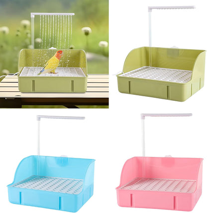 Automatic Electric Bird Bath Basin – Circulating Water Fountain for Budgerigars Cockatiels Peony and Sun Conures