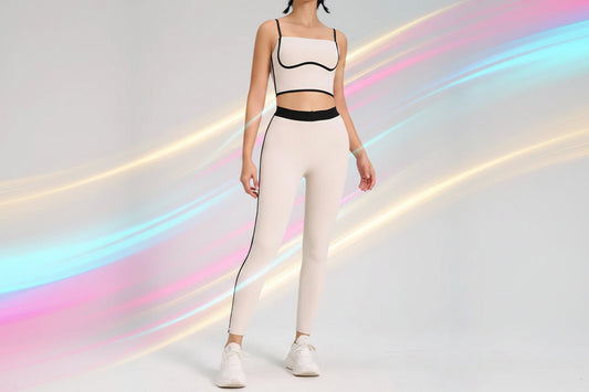 Women’s Yoga Gym Set – 2PCS Sportswear with Leggings and Sports Bra, Comfortable Fitness Outfit for Workout and Training