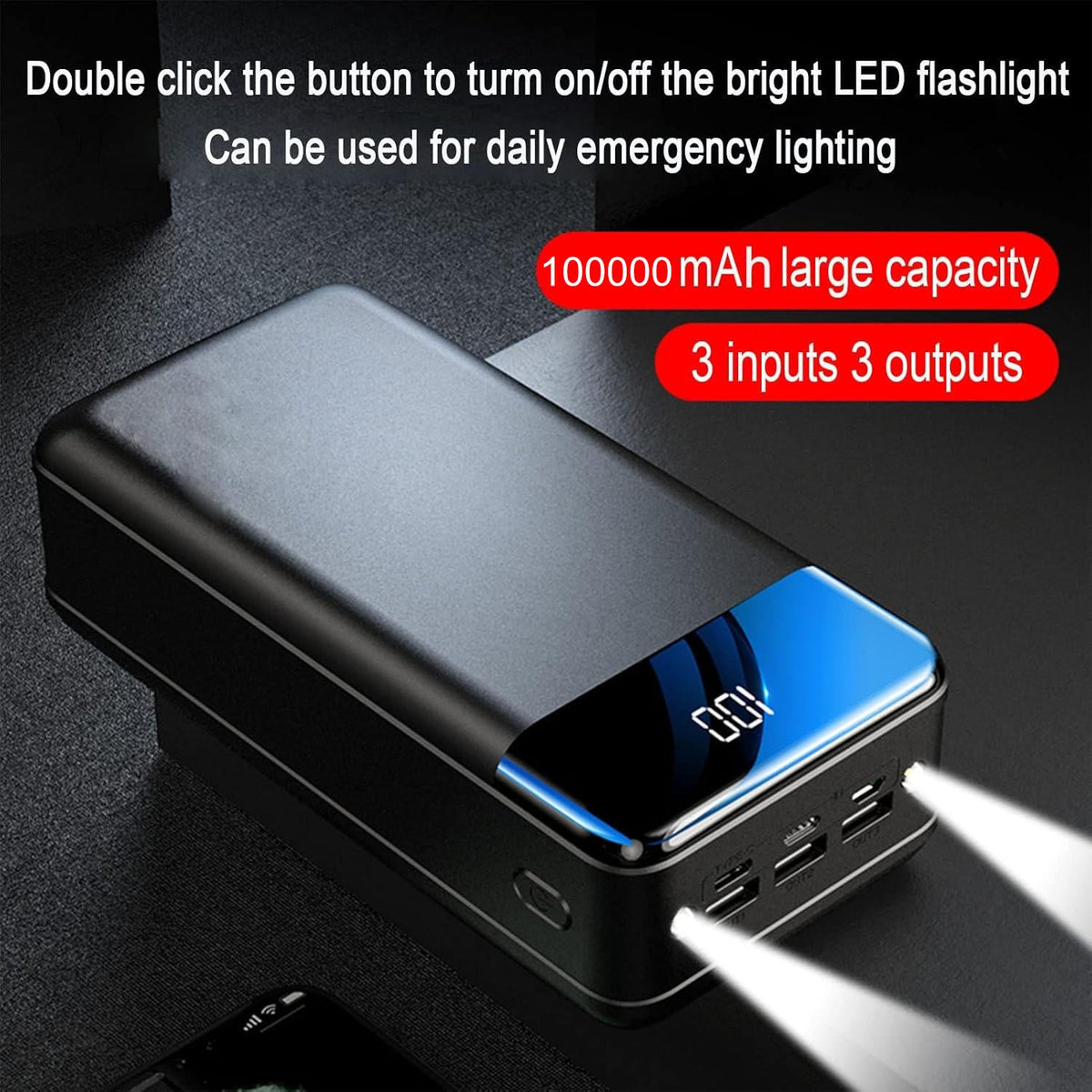 100,000mah Power Bank With Super Fast Charging For Phones, Tablets, And Laptops