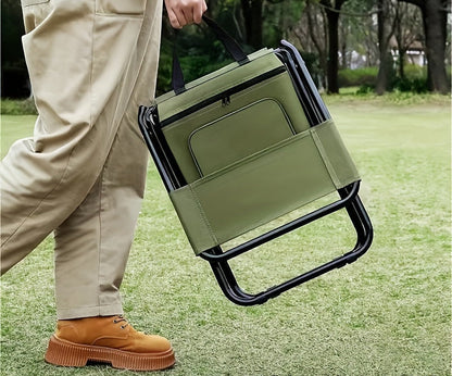 Lightweight Portable Travel Folding Chair –  Seat with Backrest and Storage Bag for Hiking, Camping, Fishing, or Outdoor Use