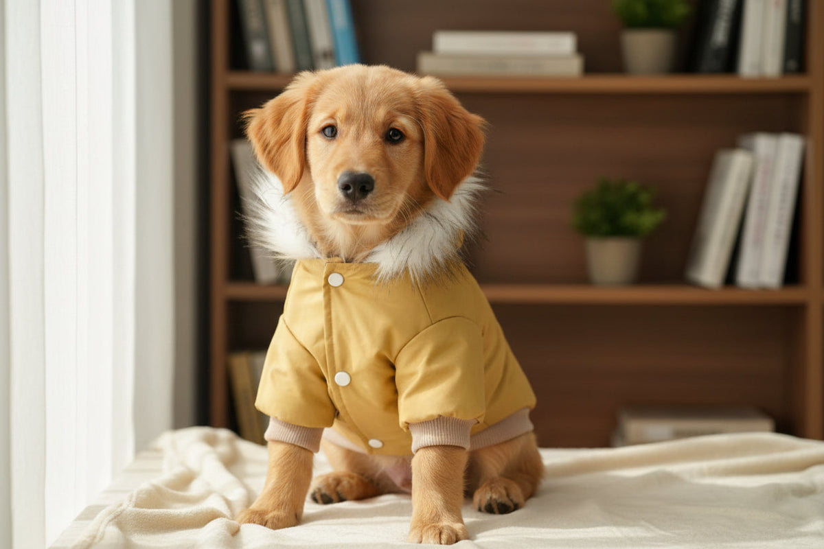 Winter Dog Coat Jacket - Warm Thick Pet Clothing for Small and Medium Dogs, Cozy Hoodie Outfit for Cold Weather Protection
