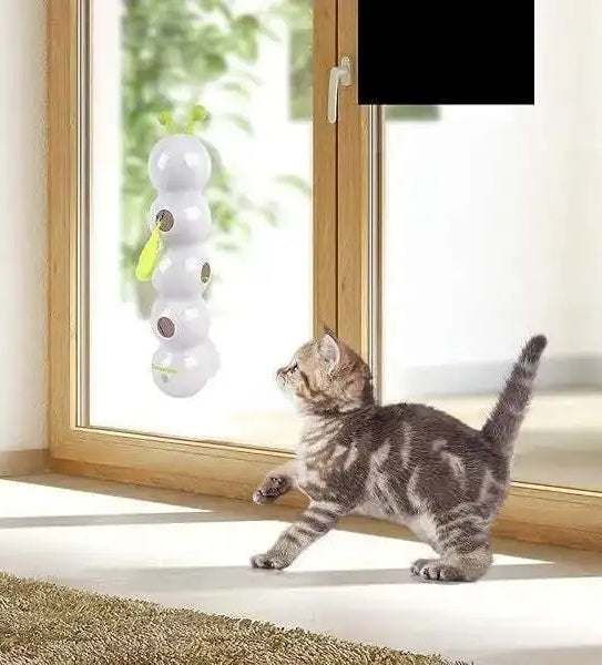 Smart Motion-Activated Cat Toy – Interactive Wack-a-Worm Tail Teaser Pops from Holes for Nonstop Feline Fun & Hunting Practice