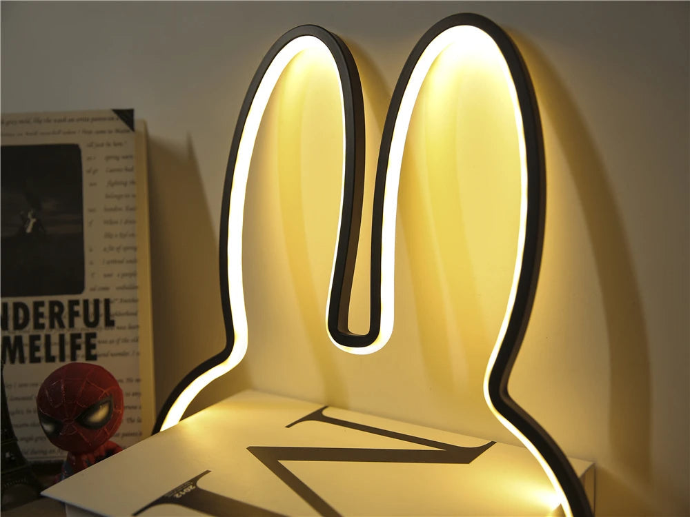 Rabbit LED Night Light – USB-Powered Bedside Lamp for Kids & Gifts