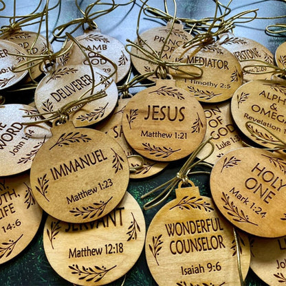 Names Of Jesus Jesus Advent Ornaments Christmas Hanging Decoration
