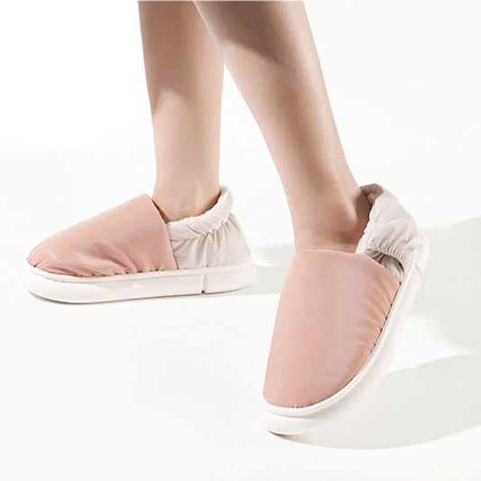 USB Rechargeable Electric Heated Slippers - Foot Warmer Shoes with Adjustable Temperature, Cozy Winter Indoor Heating Slippers