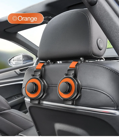 Car Seat Headrest Hook & Cup Holder – Multi-Functional Backseat Organizer for Bags & Drinks