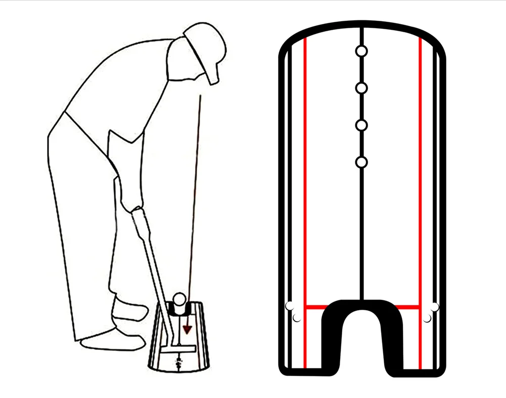 Golf Putting Practice Mirror – Eye Line Training Aid for Perfecting Your Golf Alignment with Mirror and Precision