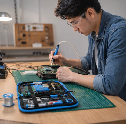 PU Tool Storage Bag - Compact Organizer for Pliers, Soldering Tools and Hardware Accessories