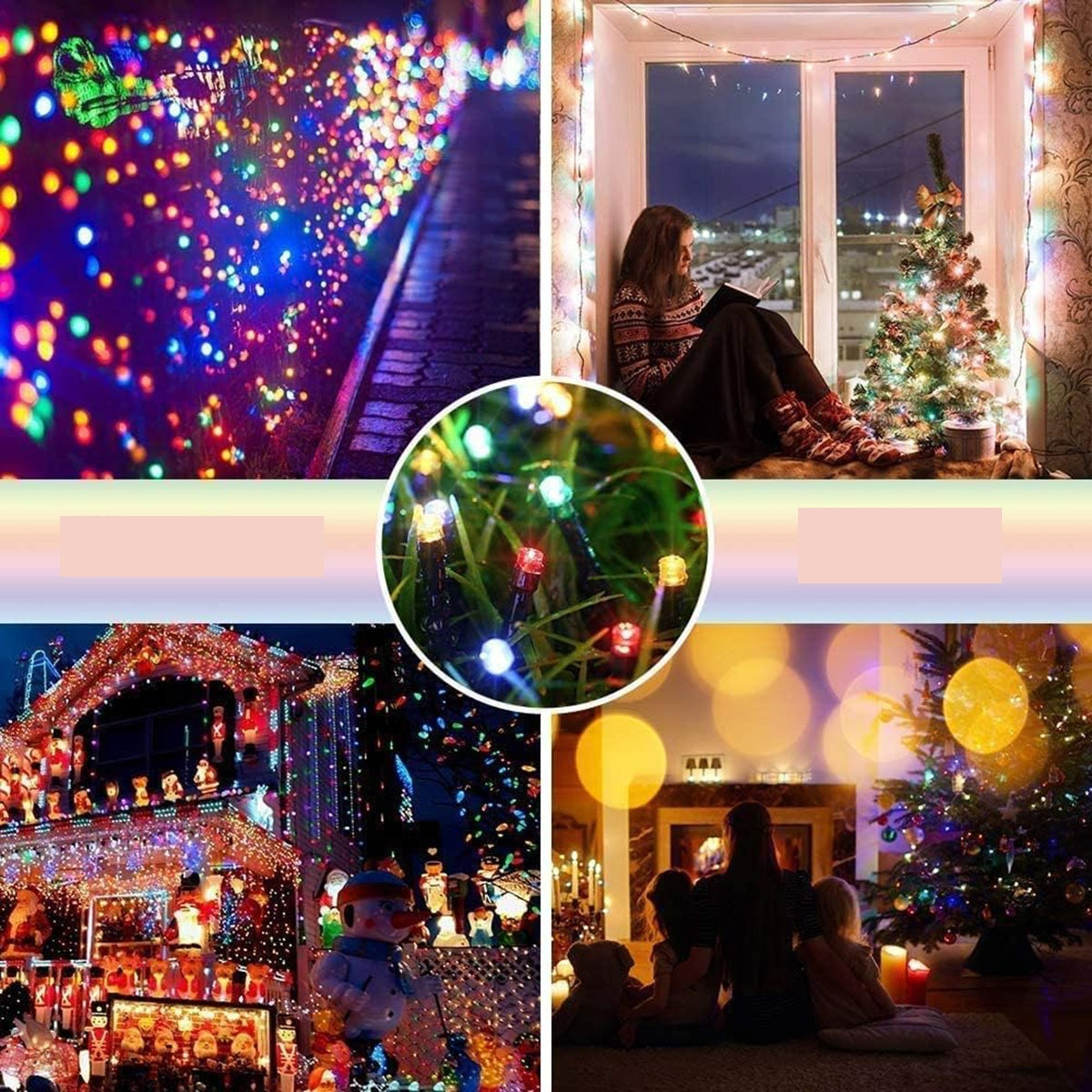 Halloween LED String Lights – Purple and Orange Fairy Lights for Outdoor Terrace, Garden, Street, Home, Christmas, and Party Decor
