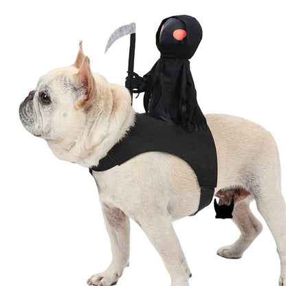 Halloween Dog Skeleton Costume – Funny Festival Pet Outfit for Medium and Large Dogs, Party Cosplay Clothing, and Holiday Dress-Up