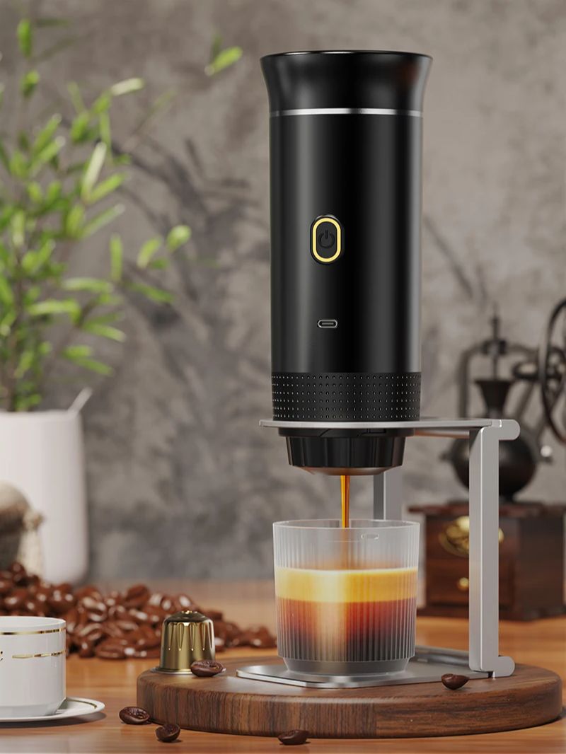 Portable Electric Espresso Coffee Maker – 3-in-1 Capsule and Powder Machine for Fresh Brew Anytime While Traveling or Driving