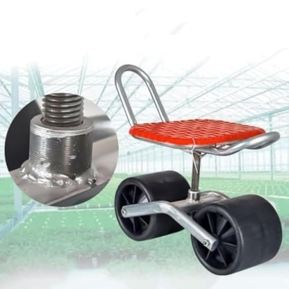 Rolling Garden Work Stool – Rotating Adjustable Mobile Gardening Bench for Planting, Trimming and Greenhouse Work