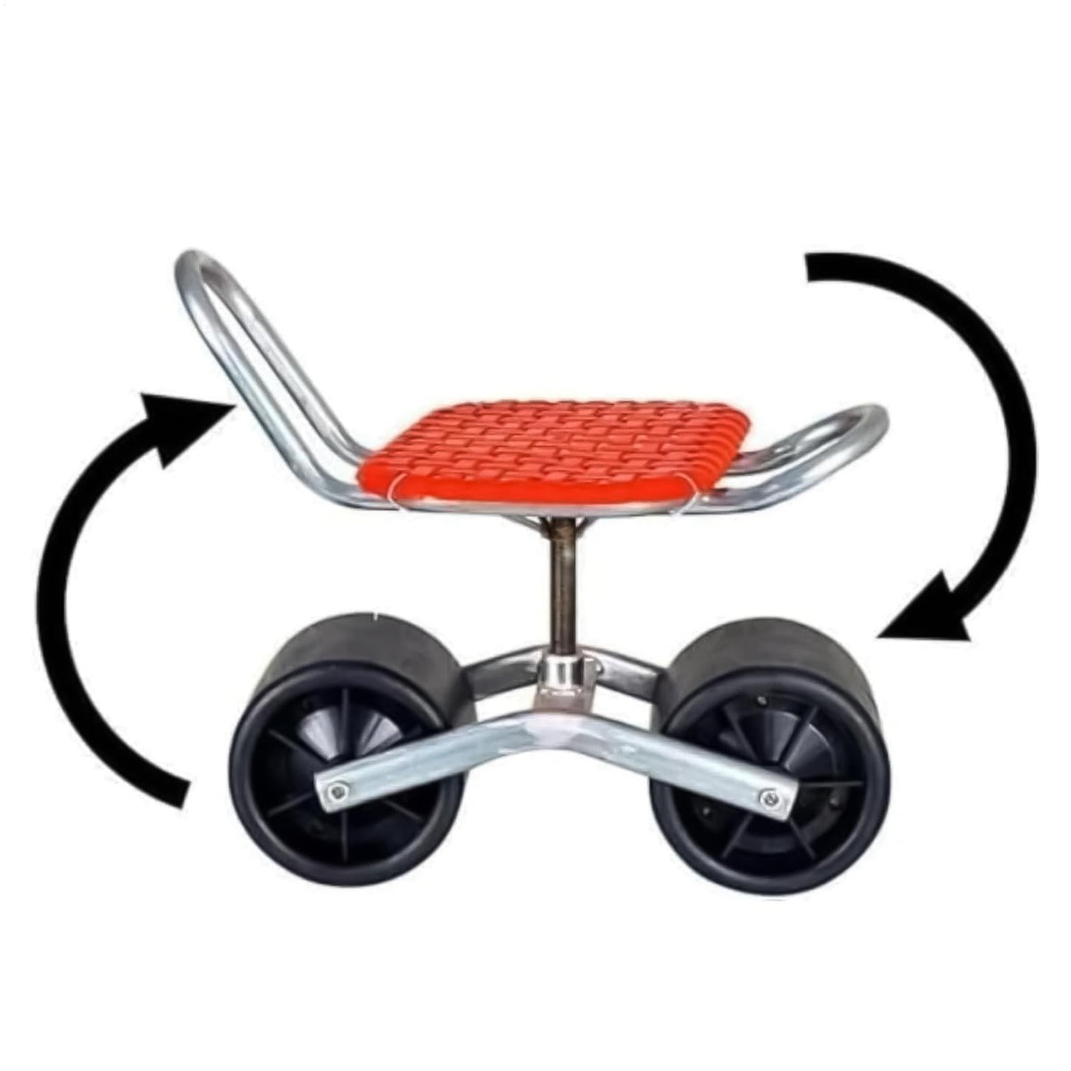 Rolling Garden Work Stool – Rotating Adjustable Mobile Gardening Bench for Planting, Trimming and Greenhouse Work
