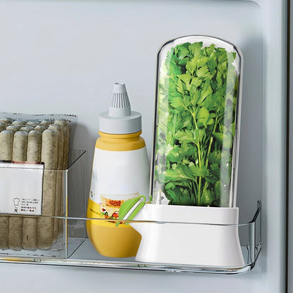 Herb Saver Container for Refrigerator – Fresh Herb Keeper Pod for Cilantro, Parsley and Vegetable Storage Kitchen Tool