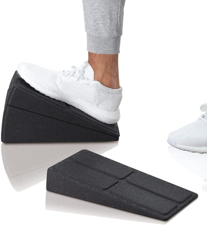 Yoga Bricks Squat Wedge Blocks – Adjustable Non-Slip Slant Boards for Stretching, Strength Training and Improved Flexibility Support