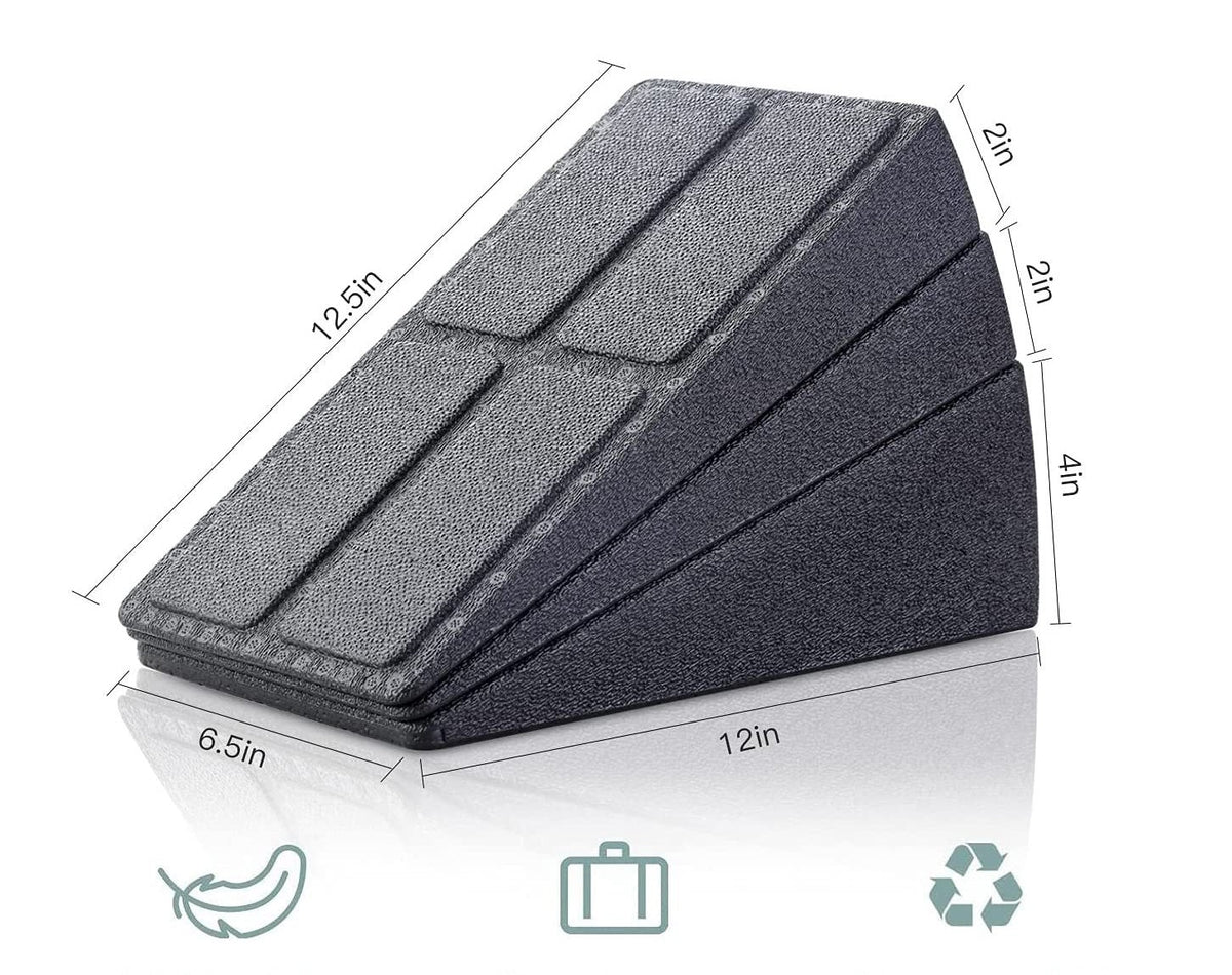 Yoga Bricks Squat Wedge Blocks – Adjustable Non-Slip Slant Boards for Stretching, Strength Training and Improved Flexibility Support