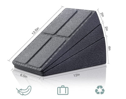 Yoga Bricks Squat Wedge Blocks – Adjustable Non-Slip Slant Boards for Stretching, Strength Training and Improved Flexibility Support