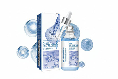Blue Copper Peptide Wrinkle Serum – Instant Firming and Lifting Anti-Aging Facial Treatment for Fine Lines, Brightening and Korean Skincare