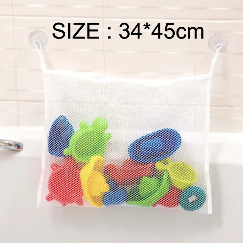 Dinosaur Baby Bath Toy Organizer – Mesh Bag with Suction Cups Keeps Toys Dry, Neat, and Off Your Tub Floor
