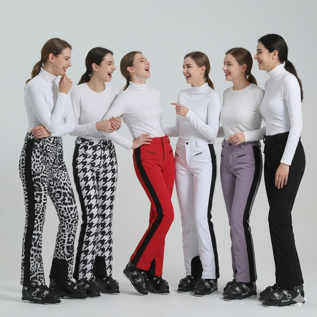 Women Waterproof Ski Pants - High Elastic Thermal Snow Trousers for Winter Sports, Skiing and Mountain Outdoor Adventures