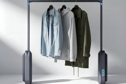 Electric Wardrobe Lift Hanger – LED Touch Sensor Closet Rail with Remote Control for Easy High Cabinet Clothing Access