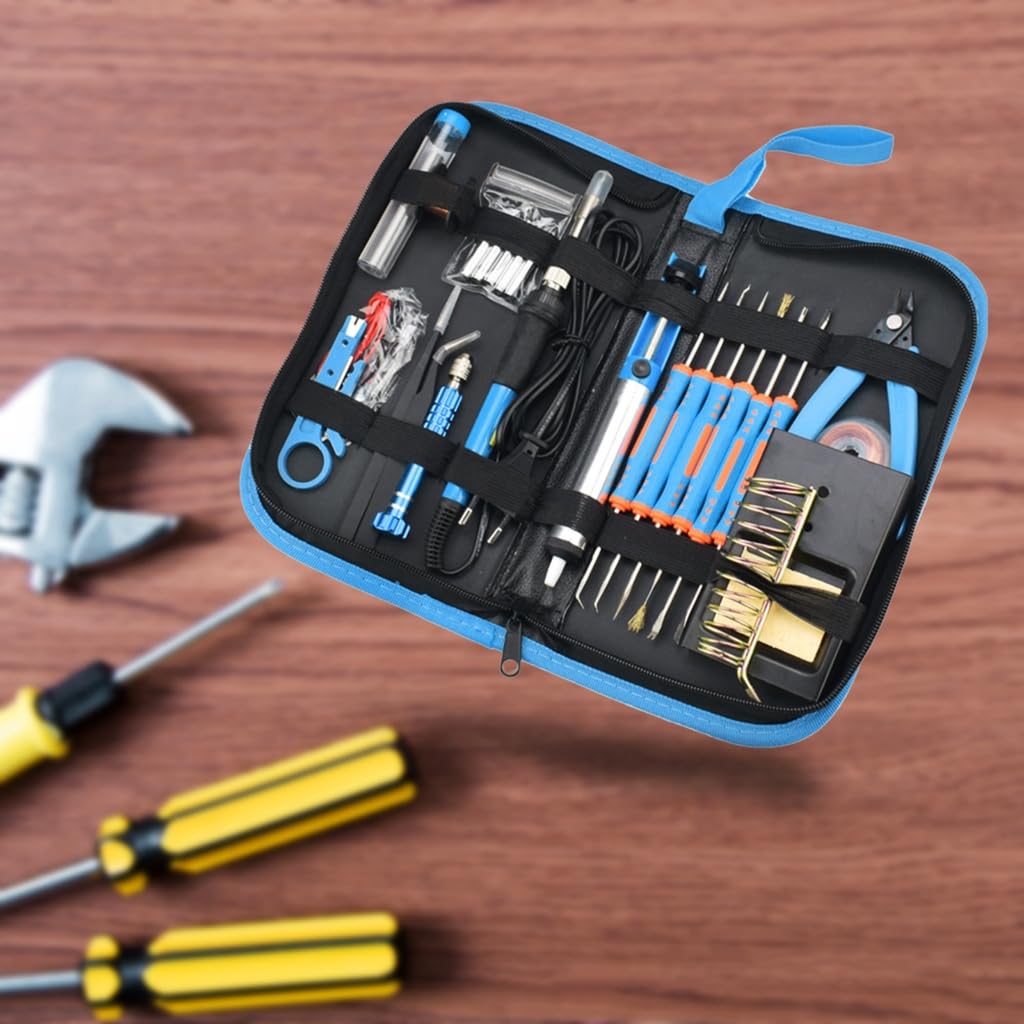 PU Tool Storage Bag - Compact Organizer for Pliers, Soldering Tools and Hardware Accessories