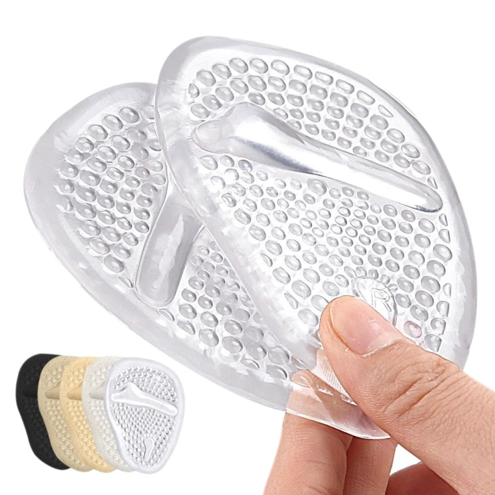 Silicone Metatarsal Foot Pads - Non-Slip Gel Insoles for High Heels, Sandals and Forefoot Pain Relief