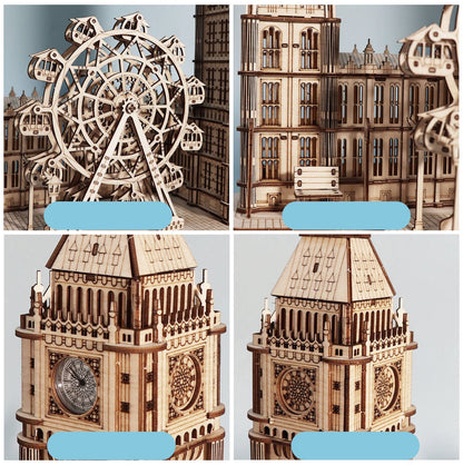 Wooden Big Ben Clock Puzzle –3D DIY Desktop Model Building Kit for Home Decor and Unique Gifts