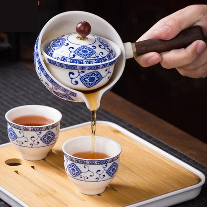 Portable Automatic Tea Set – Small Japanese Style Travel Tea Maker for Home, Office and On-The-Go Brewing
