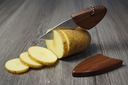 Hand Forged Meat Cleaver Knife - Stainless Steel Mini Kitchen Cutter for Fish, Vegetables and Precision Food Preparation Tasks