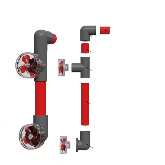 Auto-Rotating 4-Blade Aquarium Fan Kit – Clover-Style Fish Tank Outlet Accessory for Enhanced Water Flow and Filtration Performance