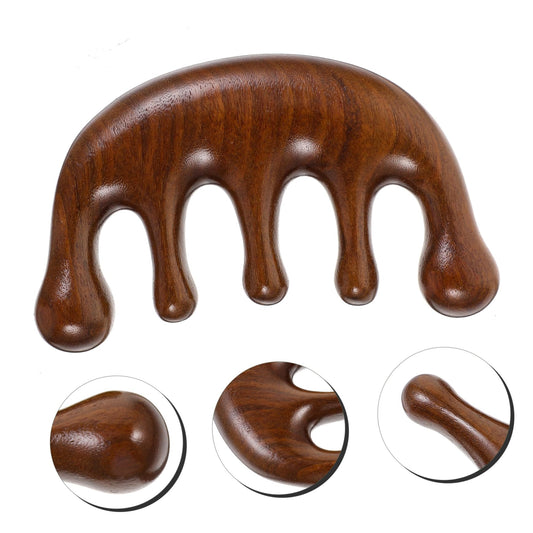 Wooden Scalp Massager Comb – Natural Oil-Boosting Wooden Brush for Relaxing Head Therapy and Healthy Hair Growth