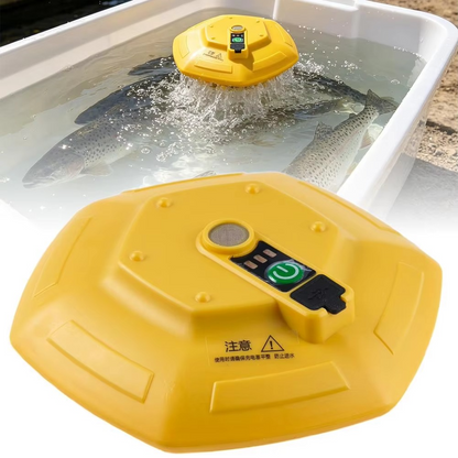 Portable Fishing Aerator Pump – Quiet Smart Oxygenator with 14-Hour Battery Life for Live Fish Buckets, Bait Containers and Outdoor Fishing
