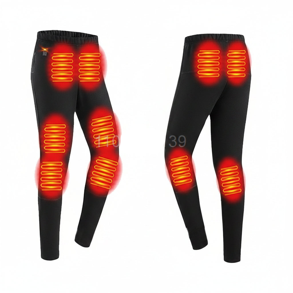 USB Heated Thermal Underwear Set - Self Heating Winter Base Layer for Skiing, Outdoor Sports and Cold Weather