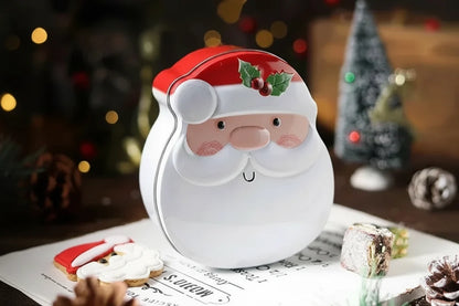 Christmas Gingerbread Candy Storage Box – Decorative Iron Treat Tin for Holiday Cookies, Sweets and Festive Home Decorations